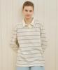 NONLOCAL Multi Stripe Over-Fit Collar Long Sleeve - Cream Yellow
