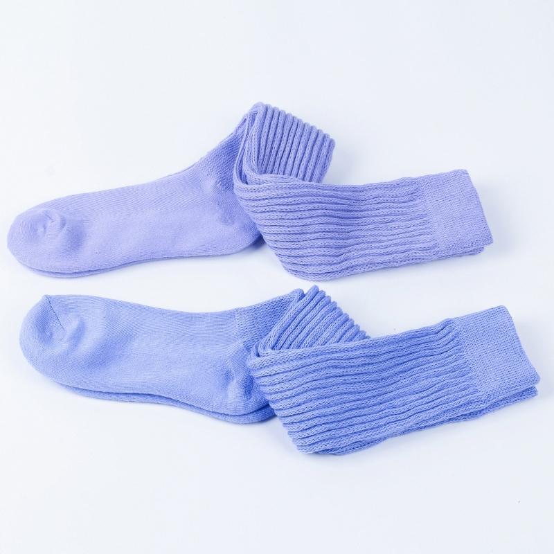 Women Calf Socks, Middle Tube Solid Color Crew Socks Colorful Mid-length Stockings Fashion Socks for Women
