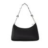 Fila Biscuit Bag Hobo Shoulder Versatile Large Capacity Fashion Casual Simple Daily Zipper Crescent Bag Chain Convenient Carry Design F13W428172FBK