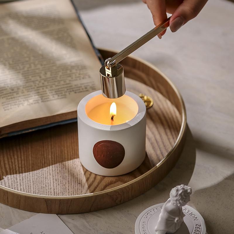 Camellia Scented Candle & Essential Oil Gift Set with Ceramic Diffuser - Hotel Room Fragrance & Deodorizer