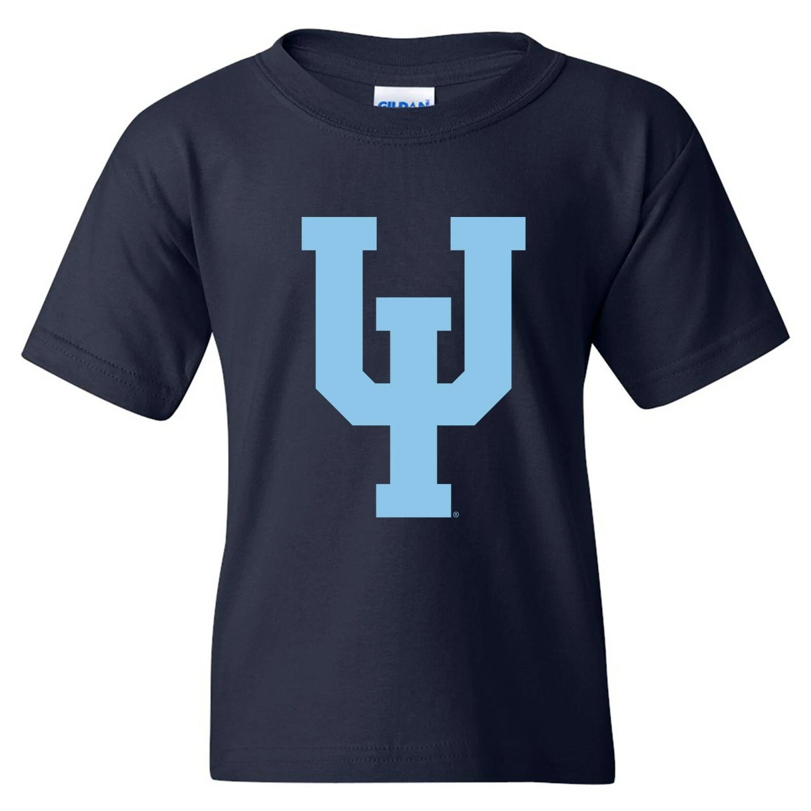 Upper Iowa Peacocks Primary Logo - University College Team Youth T-Shirt - Navy S