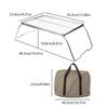 Foldable Camping Table Outdoor Folding Table Barbecue Table Steels Grilling Grate Table Cooking Grate Camping Table