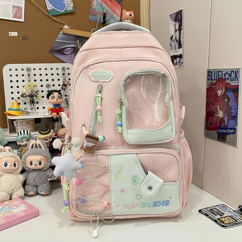 New High-value Fresh and Sweet Dopamine Transparent Bar High School Students Large-capacity Backpack