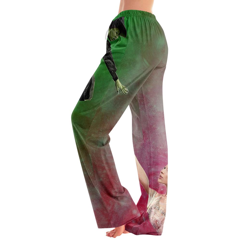 Pajama Pants Sleepwear Casual Drawstring Elastic Waist Pants Comfy Straight Yoga Loose Trousers