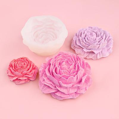 Dreidimensionale Pfingstrose Silikonform für DIY Kerzen & Resin-Bastelarbeiten