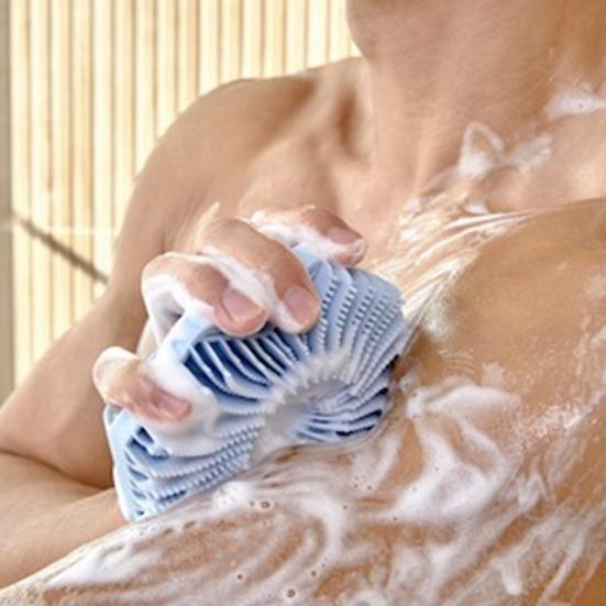 Szczotka pod prysznic Wielokąt Miękka skóra Złuszczający masaż skóry głowy Przenośny ergonomiczny uchwyt Antyseptyczna szczotka do ciała Wanna Szczotka pod prysznic Scruber