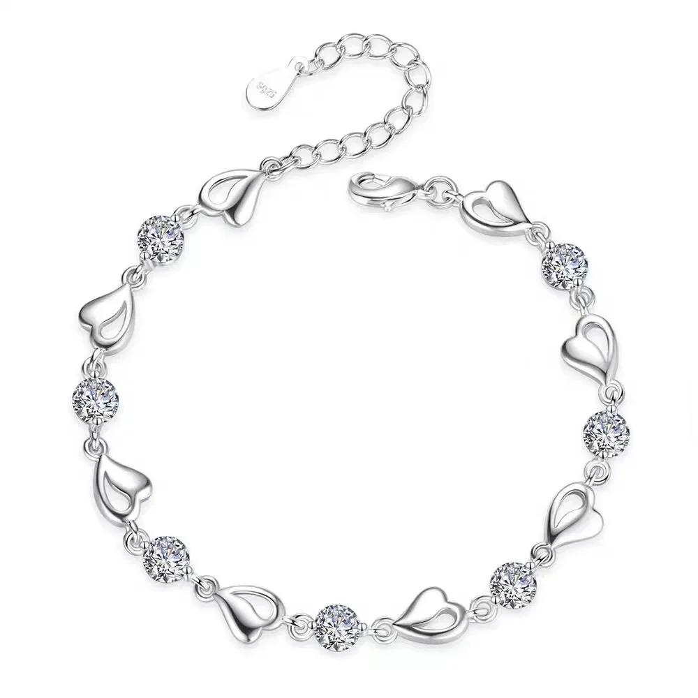 925 Silver Adjustable Dreamcatcher Bracelet with Tassel Feather Round Bead Charm Luxury Wedding Jewelry Gift for Women