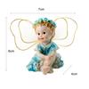 4 sztuk/zestaw Fairy Garden kwiat do składania anioły Ornament miniaturowy wystrój figurki z żywicy