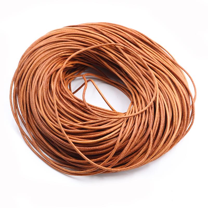 

5 Meters/Lot 1-3mm New 4 Colors Genuine Cow Leather Round Thong Cord DIY Bracelet Findings Rope String For Jewelry Making 1.5mm X 5Meters