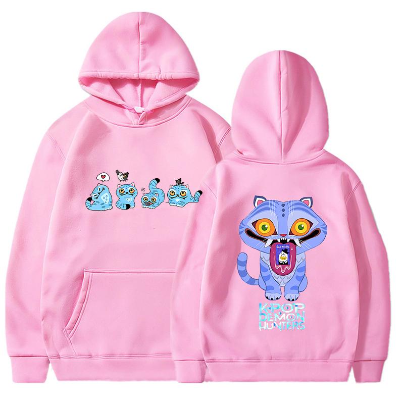 KPop Demon Hunters Tiger Hoodies Men Fashion Anime Printed Sweatshirts Women Casual Cool Streetwear Hoody Pullovers Sudaderas