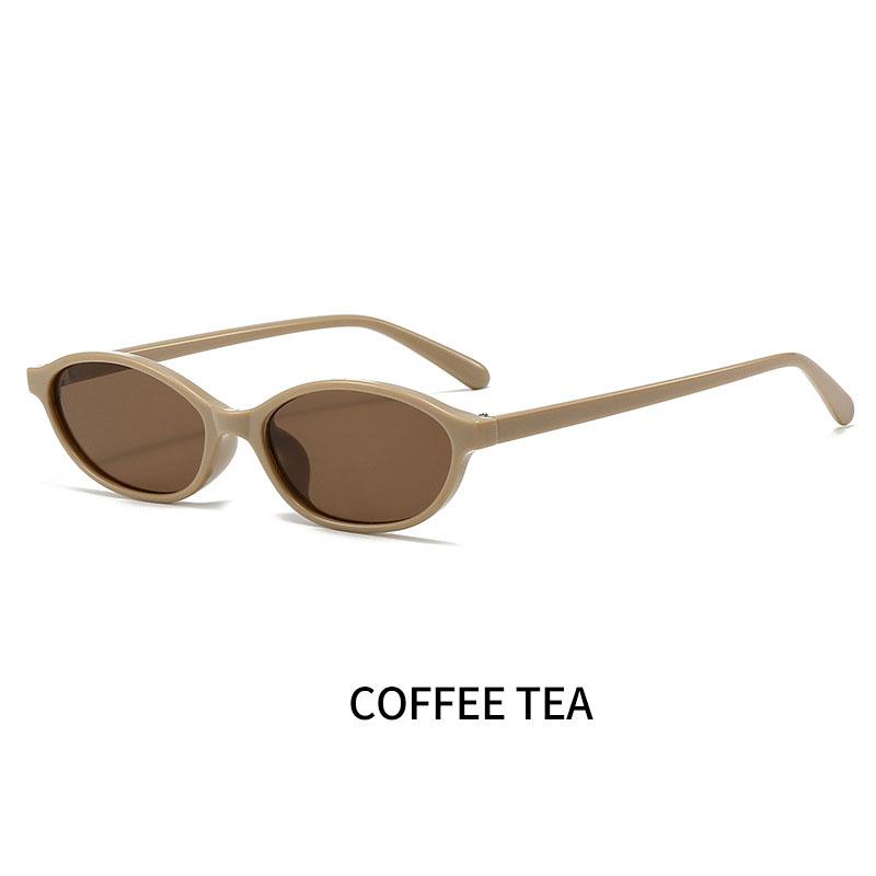 Trendy Tortoise Shell Black Oval Sunglasses Gradient Brown Lens UV400 Protection Unisex Round Frame