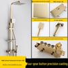 All-Copper Thermostatic Shower Faucet Set with Rain Shower Head