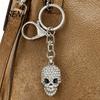 Halloween Skull Keychain Bling Rhinestone Keychain, Gothic Zinc Alloy Key Ring Keyring Pendant, Handbags Backpacks Purse Charm Accessory Heavy