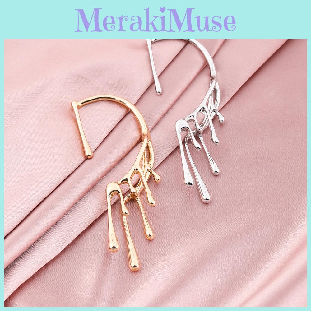 Chic Geometric Alloy Earrings With Irregular Lava Drop Design In Gold Silver And