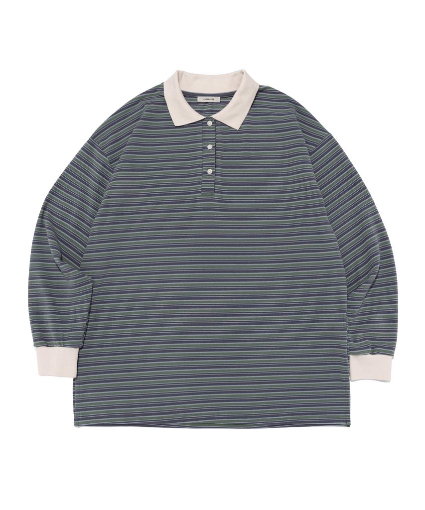 CARGOBROS FOR WOMAN Easy Stripe Polo Shirt (Gray)