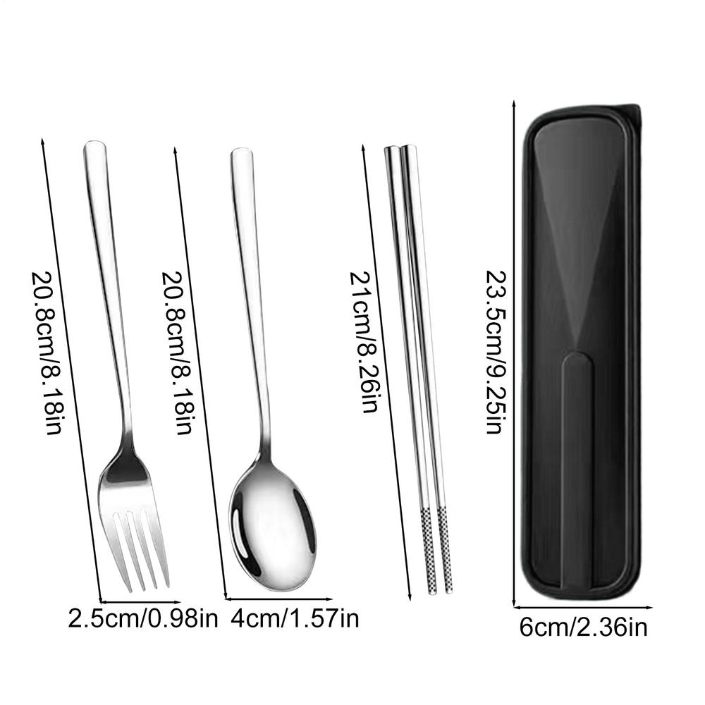 

Stainless Steel Silverware Set Mirror-Polished With Mesh Bag Stainless Steel Fork Spoon Flatware For Camping Commuting School чёрный