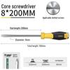 Deli Tools Multi-Functional Through-Body Screwdriver: Industrial-Grade Flat & Phillips Head with Magnetism