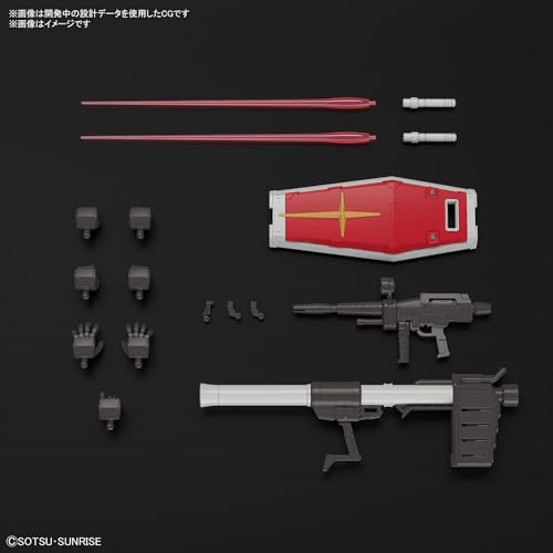 RG mobildrakt Gundam RX-78-2 Gundam Ver.2.0 1/144 skala fargekodet plastmodell