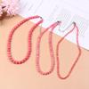 Exquisite 4 6 8Mm Beads Pink Blue Natural Stone Beaded Necklace For Women Simple Chokers Daily Party Jewelry Gift