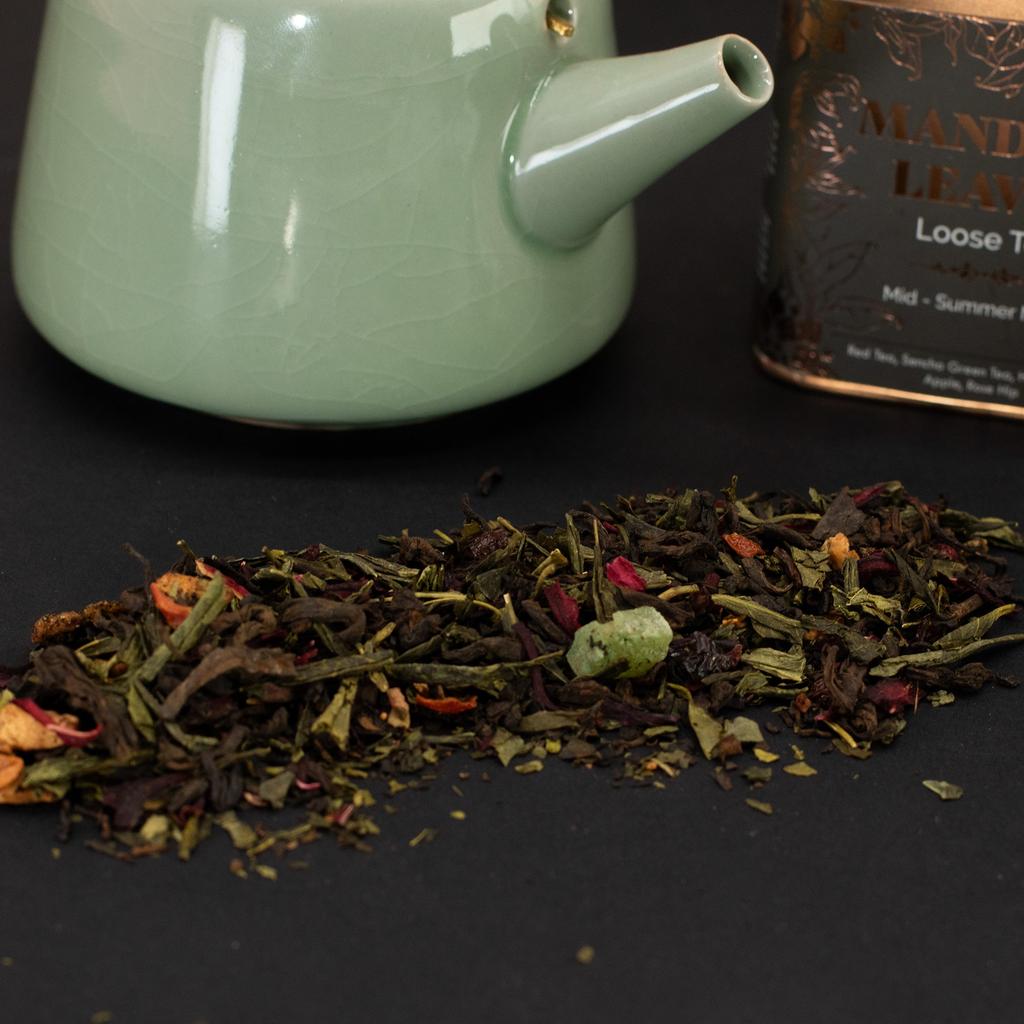 2x Mid-Summer Magic Pu-erh Sencha Hibiscus Loose Leaf Tea