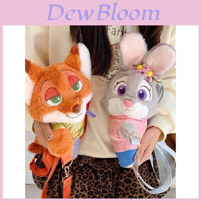 Cartoon Zootopia Judy Hopps Nick Wilde Plush Shoulder Bag With Storage For Daily Use