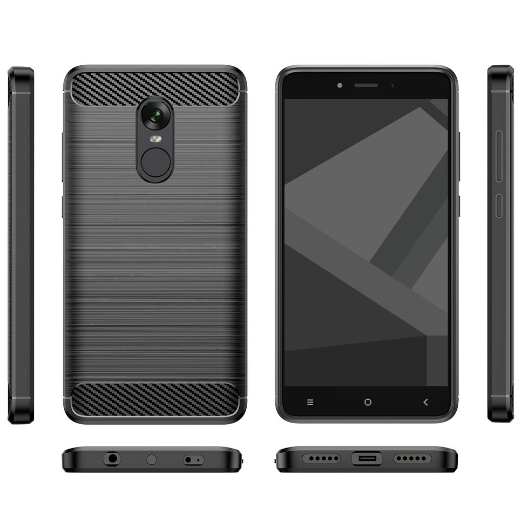 For Redmi Note 4x Note4 Silicone Case Luxury Carbon Fiber Back Cover for Xaomi Redmi Note 4 Note4x Shockproof Protective Cases