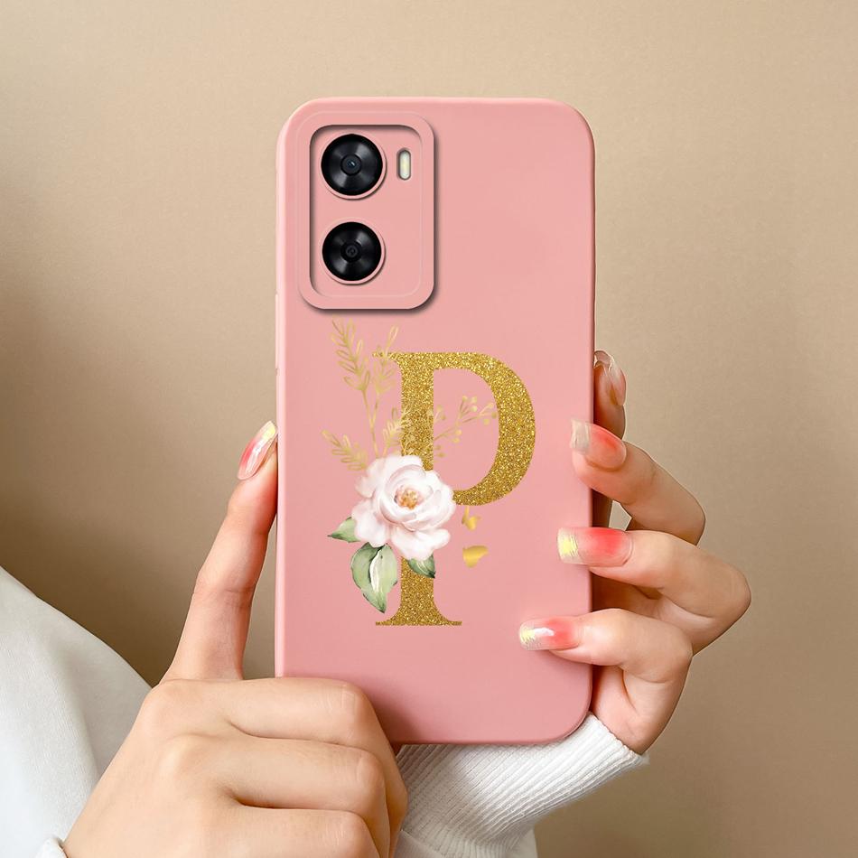 Elegant Case For One Plus Nord N20 SE N300 Gold Letter Soft Liquid Silicone Couple Phone Covers For 1+ Nord N20SE N 300 Bumper