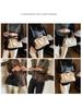 Boston Bag Women PU Large Capacity Studded Travel Office