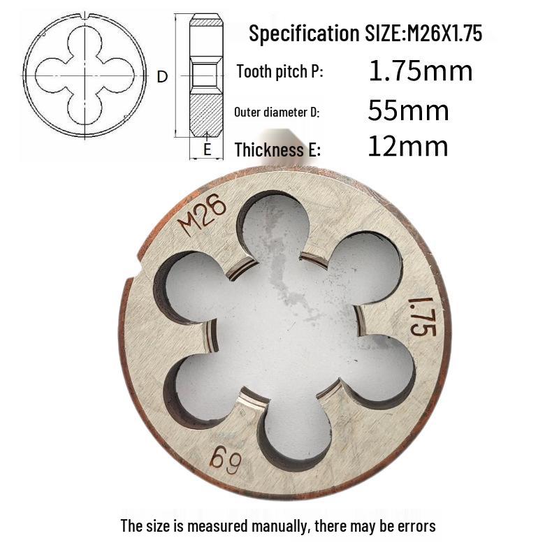 Kulatá vratidlo M24-M26 x 0,5-3 mm, Chod vpřed/vzad, Pravý/Levý závit