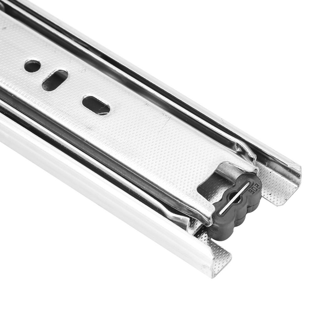1 Pair 18 Inch   Bearing Cabinet Drawer Slider Runner Steel Slide Rails