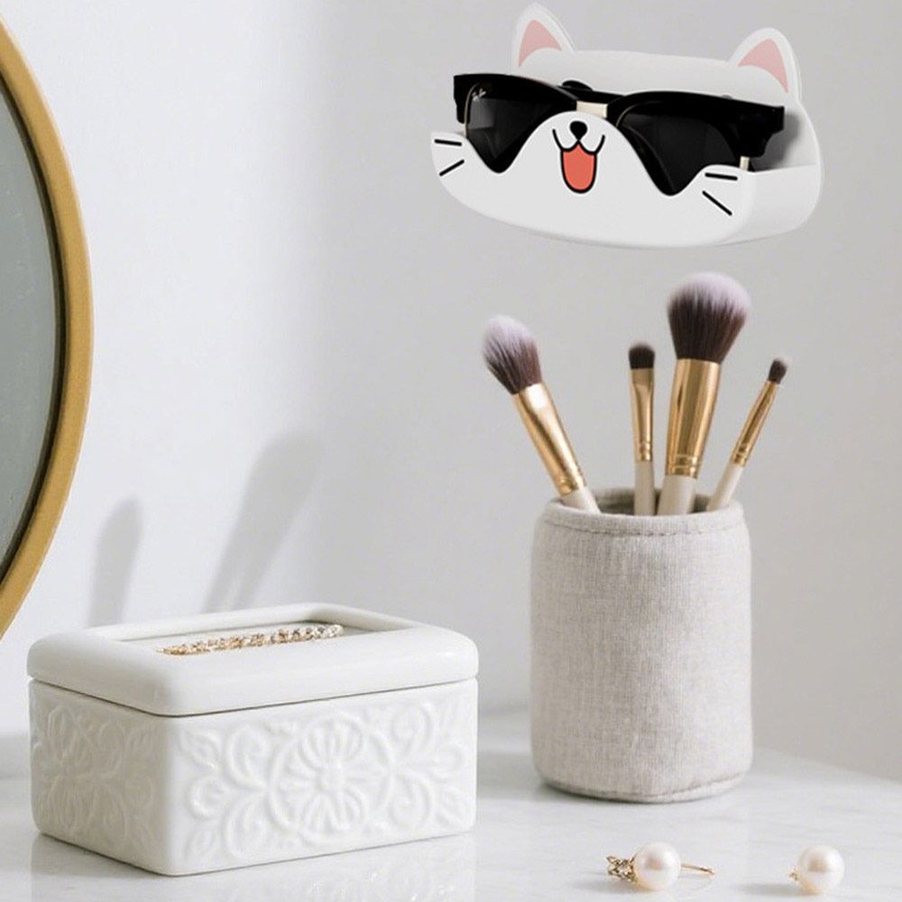 Cartoon Cat Glasses Storage Rack Punch-free Sunglass Organizer  for Desktop/Bathroom/Bedroom