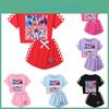 Kpop Demon Hunters Pattern Family Matching Pajama Set For Kids And Adults With Short Sleeve And Shorts