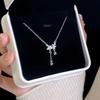 Lily Flower Wind Chime Necklace - Light Luxury Clavicle Chain for Women, High-End Design, Sweet and Elegant.
