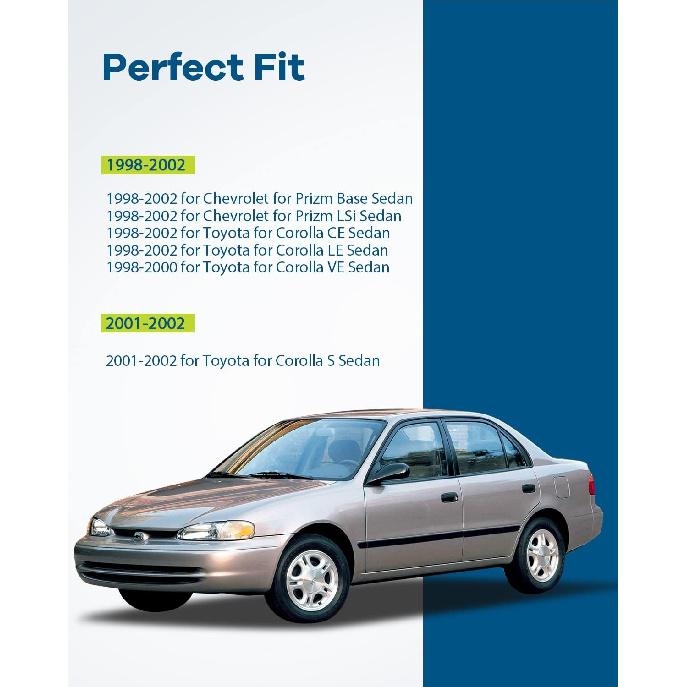 LUJUNTEC Interior Door Handles Driver Passenger Side Replacement for 1998-2002 for Toyota Corolla Texture Grey(4pcs)