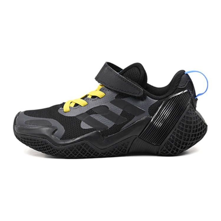 Adidas 4Uture Rnr El K Protiskluzové Tlumení Nárazů Nízké Dětské Běžecké Boty Dětské Běžecké Boty Černá Žlutá HP3069