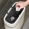 12L Smart Pressing Type Waste Bins Bathroom Parlor Kitchen Household Storage Bucket Toilet Waterproof Narrow Slot Trash Can