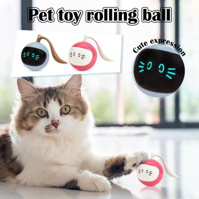 Interactive Ball Toy, Can Make Sounds, Fun, Automatic Rolling Ball, With Furry Ball Toy, Small Mouse Tail, Rechargeable
