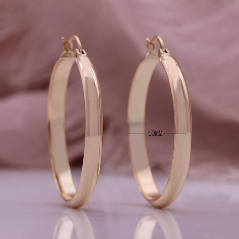 

Большие серьги-кольца, модные, персонализированные, в журнальном стиле, преувеличенные круглые серьги в стиле панк 4cm розового золота