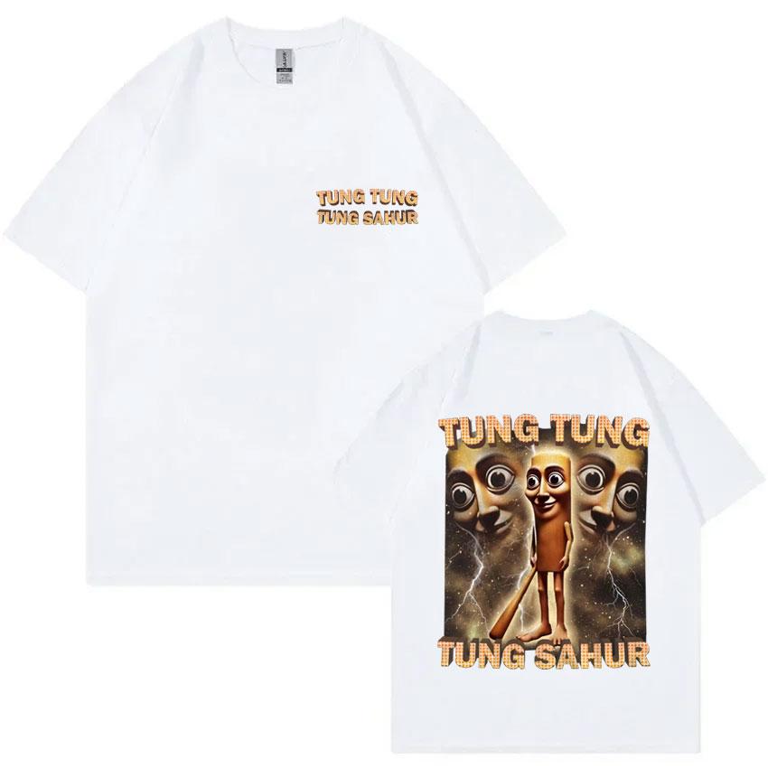 Tung Tung Tung Sahur Funny Baseball Bat Meme Graphic Print T Shirt Men Casual Humor Style T Shirts Unisex Summer O-Neck T-shirt