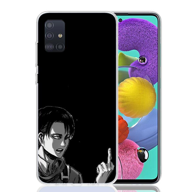Attack-Titan Levi Phone Case For Samsung Galaxy A52 A32 A22 A12 A02S A50S A30S A51 A31 AA71 Note 20 Ultra 10 S10 Plus Galaxy A52