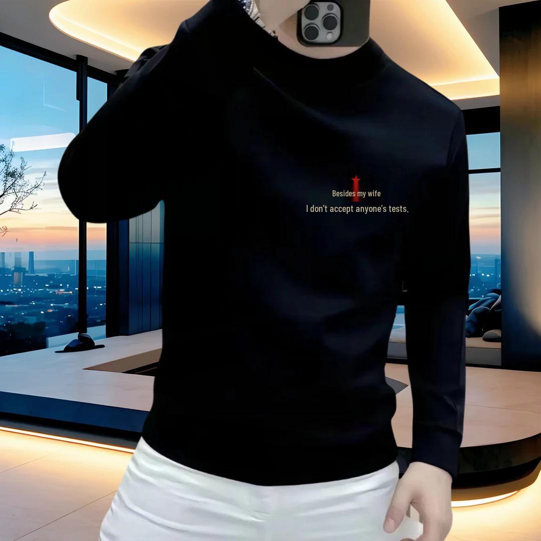 

2026 Men s Velvet Long Sleeve Trendy Round Neck Sweatshirt 5XL