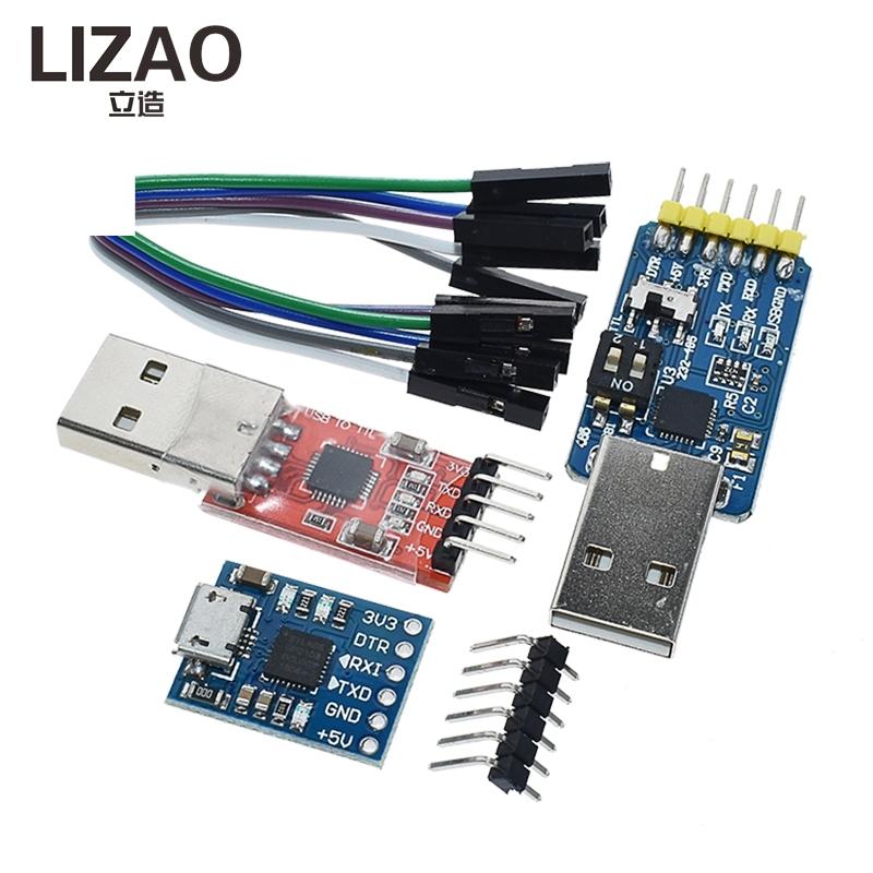 LIZAO CP2102 USB 2.0 to UART TTL 5PIN Serial Converter Module, Replace FT232 CH340 PL2303 for STC Download
