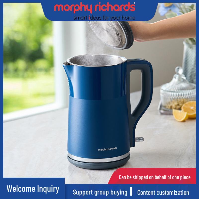 Mofei MR6072 Double Layer Anti-Scald Electric Kettle with Seamless 304 Stainless Steel Liner.