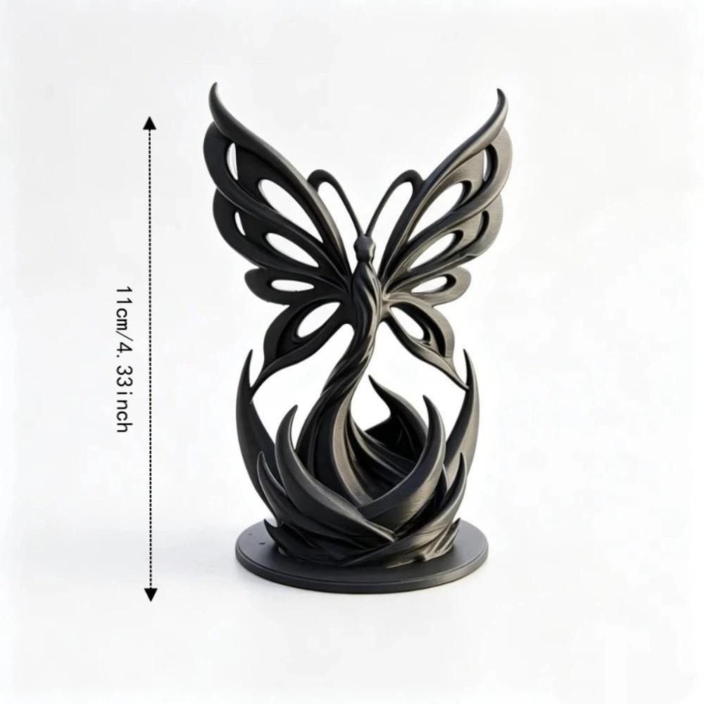 Minimalist Twist Butterfly Statue 3D Printed Desktop Art Ornament Butterfly Sculpture Home