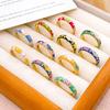Ring Ins Fashion Color Drip Opening Adjustable Ring Maillard Style Enamel Color Retro Fashion Ring