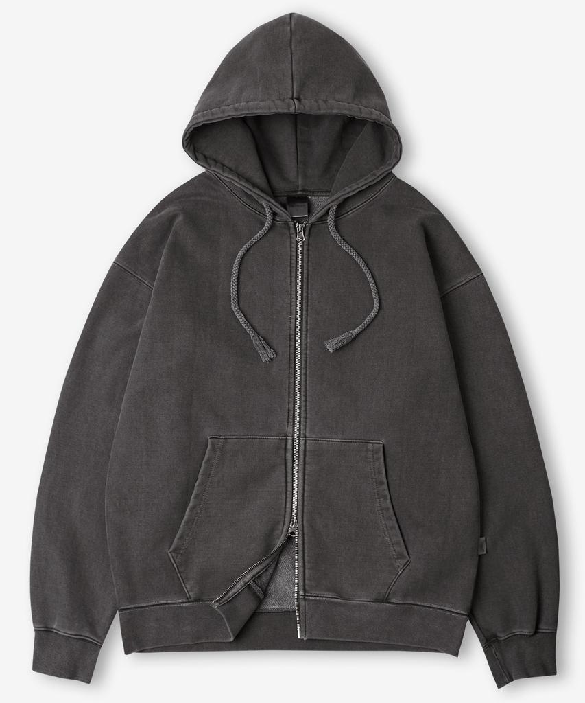 Topboy [2Pack] Weight Pigment Two-Way Oversized Zip-Up Hoodie (Type B)