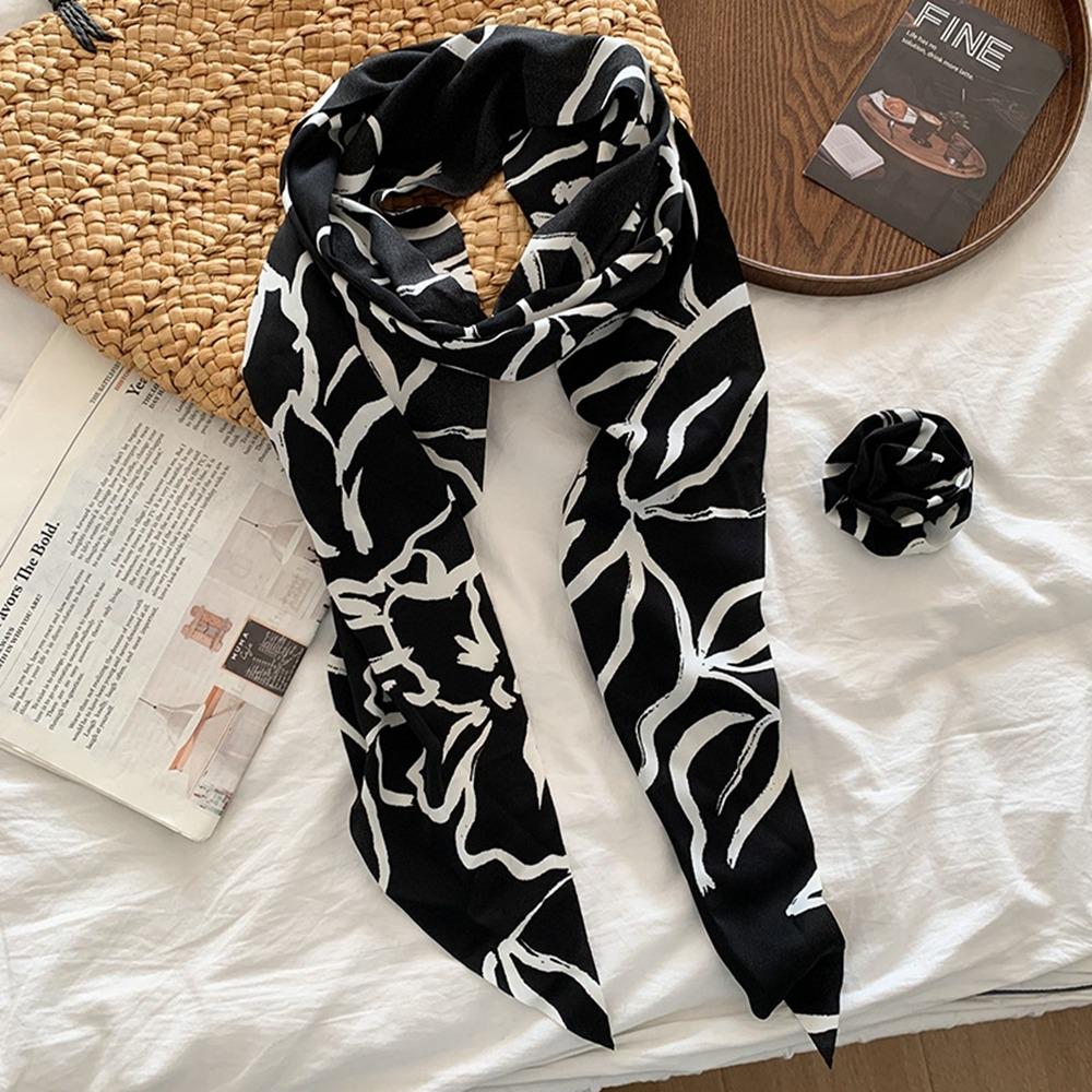 

Галстуки-бабочки Длинный шелковый шарф-палантин Шарфы в горошек Простой шарф с розой Женщины Style 3