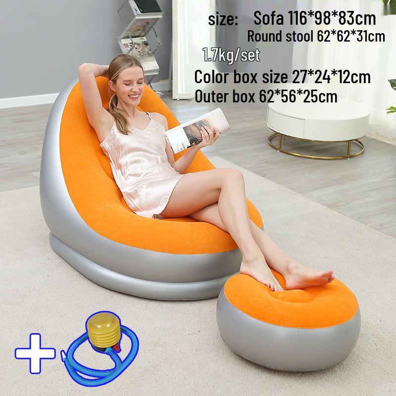 Inflatable Lounger Reclining Chair – Perfect for Home, Balcony, or Leisure Naps.