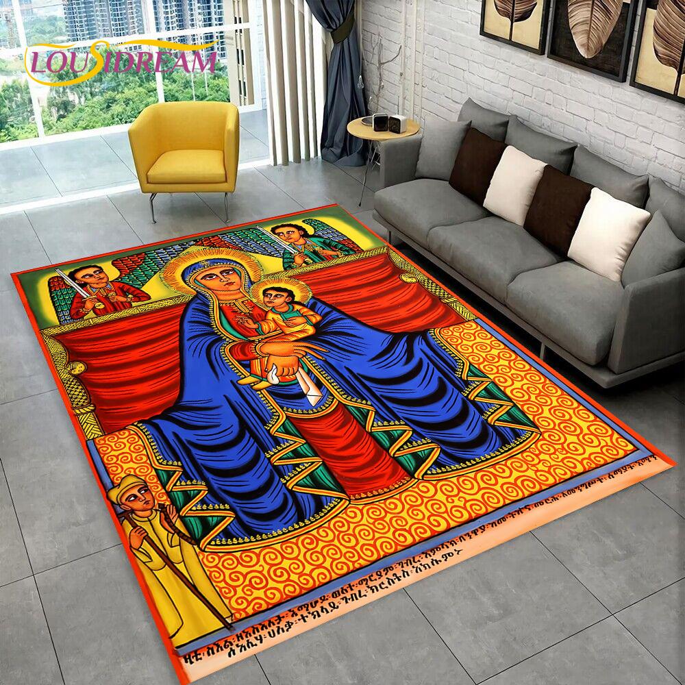 

3D Africa Ethiopian Painting Art Custom Cartoon Area Rug Large,Carpet for Home Living Room Sofa Doormat Decor,Non-slip Floor Mat 40x60cm(15x23in)