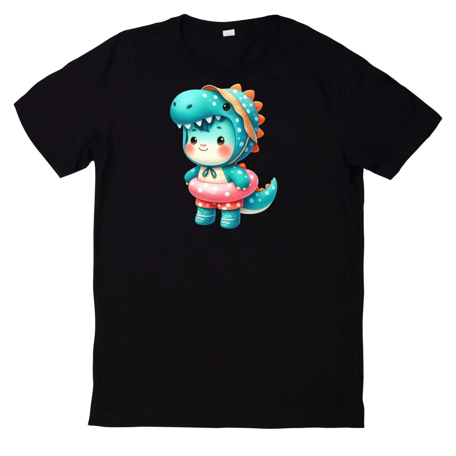 T-Shirt Niedliches Dinosaurier in der Poolparty S